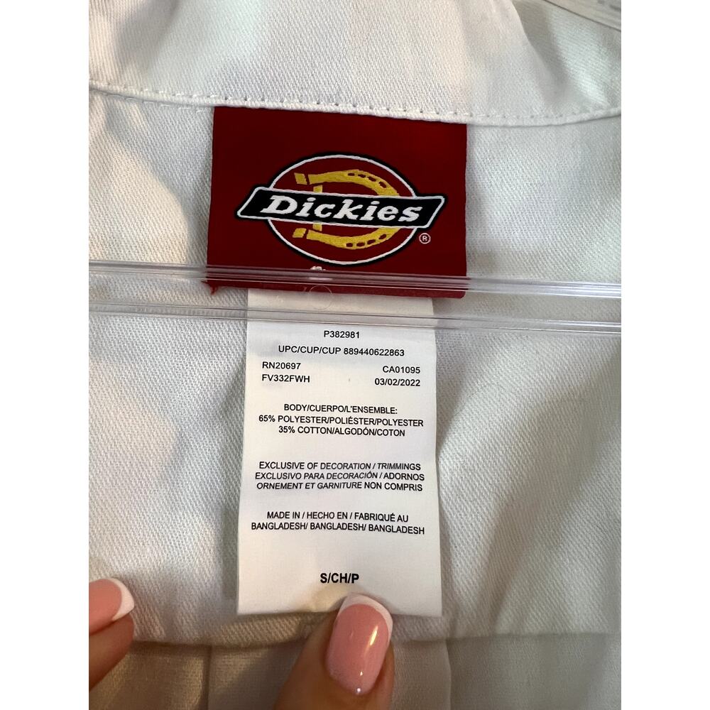 Dickies Women's Short Sleeve Flex Coverall Jumpsuit size S White - Picture 5 of 6